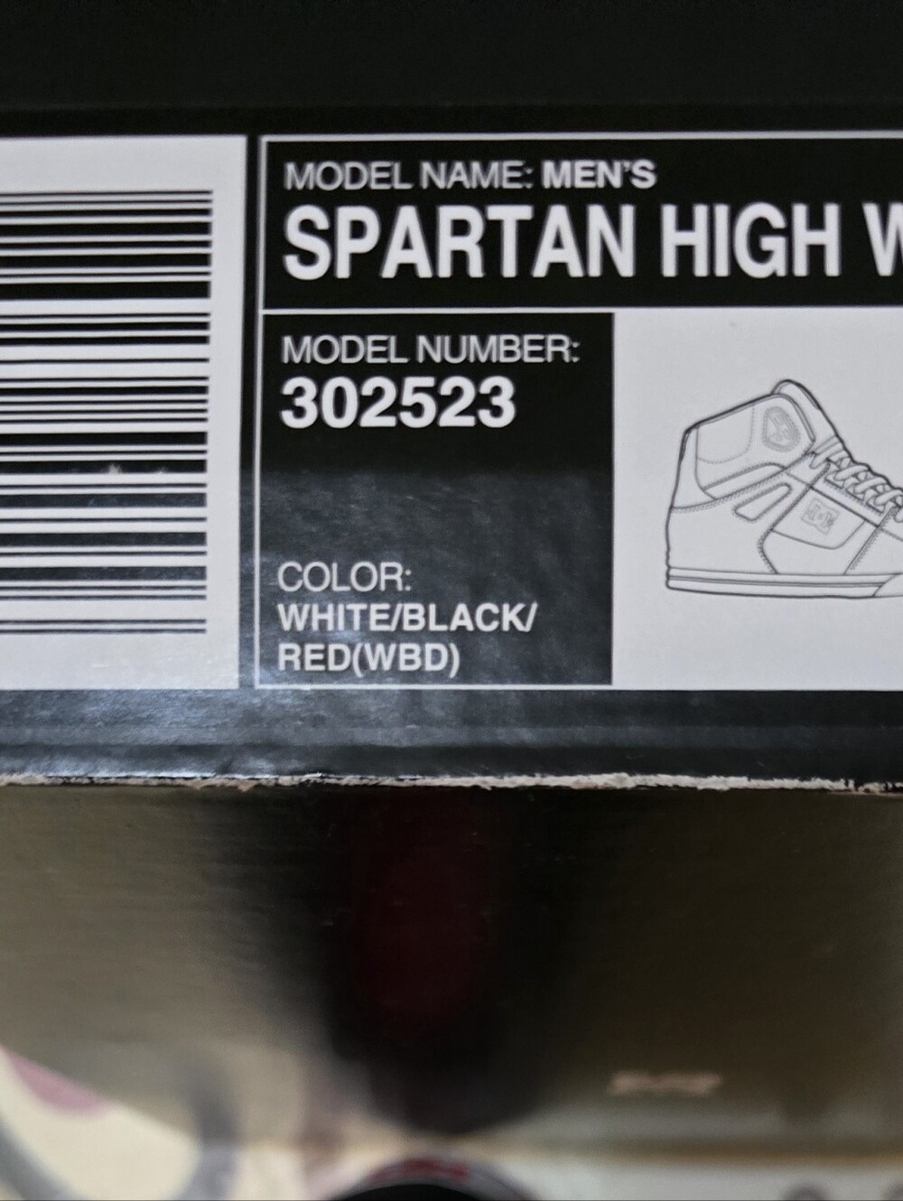 DC Spartan High WC Men's Sneakers - Black White Red